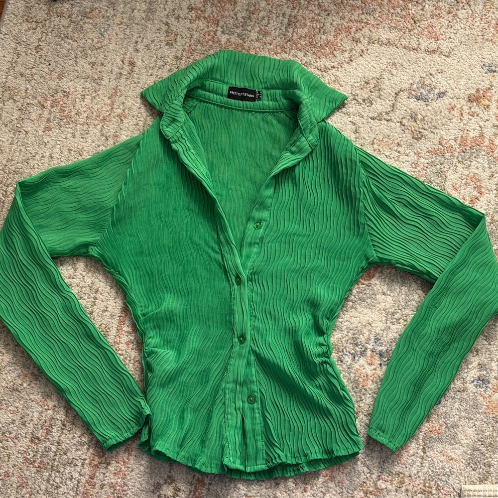 Pretty Little Thing scrunched side blouse